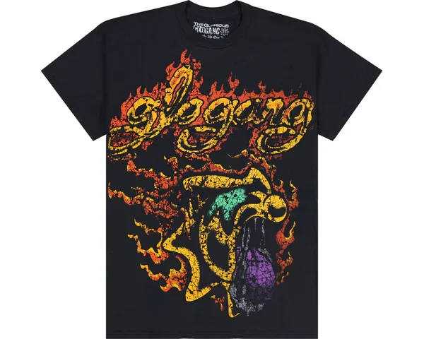 Flaming Glo Tongue Tee (Black)