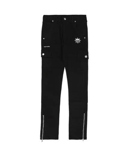 Glo Gang Zip Godet Flare Pant (Black)