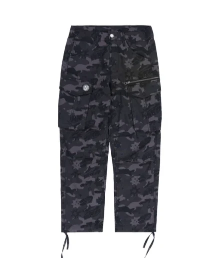 Glo Gang Side Zip Tapered Pant (Black Camo)