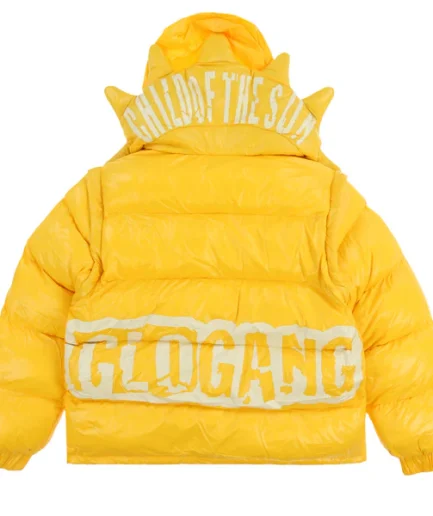 Glocler Flare Collar Puffer Jacket (Yellow)