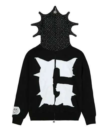 Glo Man Rhinestone Hoodie (Black)